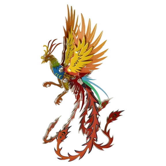 3D Stainless Steel Phoenix Metal Assembly Model Kit DIY Mechanical Puzzle High Difficulty Laser Cut Collectible Display Sculpture