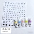 thumbnail image 1 of 3D Star Nail Art Stickers, Self-Adhesive Metal Star Nail Decals, DIY Glam Nail Art Accessories for Women, 1 of 3