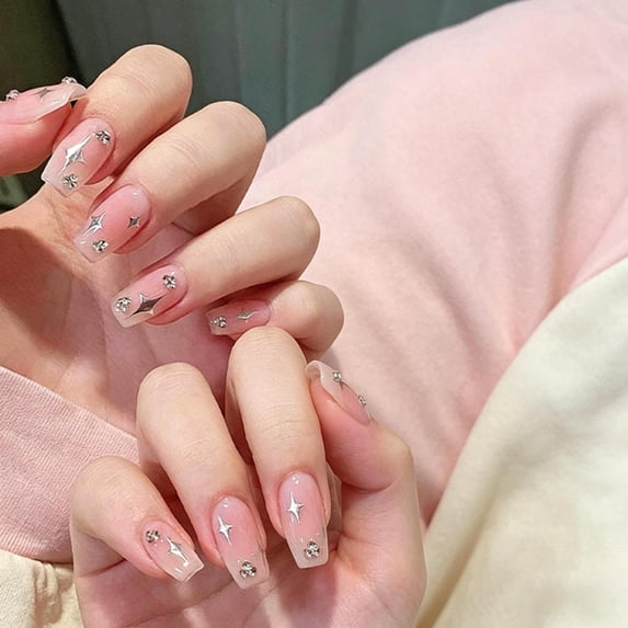 3D Star Nail Art Stickers, Self-Adhesive Metal Star Nail Decals, DIY Glam Nail Art Accessories for Women