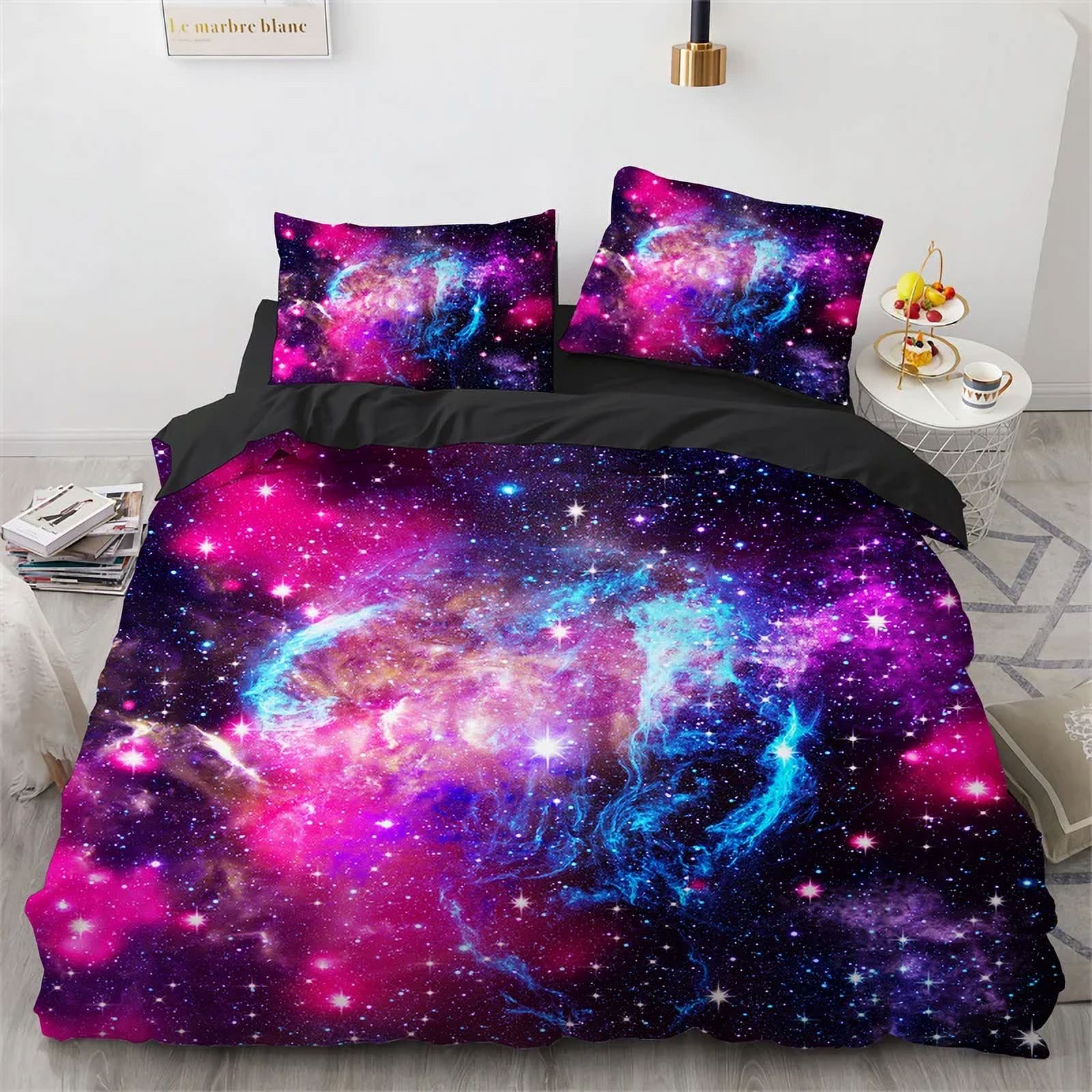 3D Starry Sky Duvet Cover Boundless Abstract Galaxy Bedding Set ...