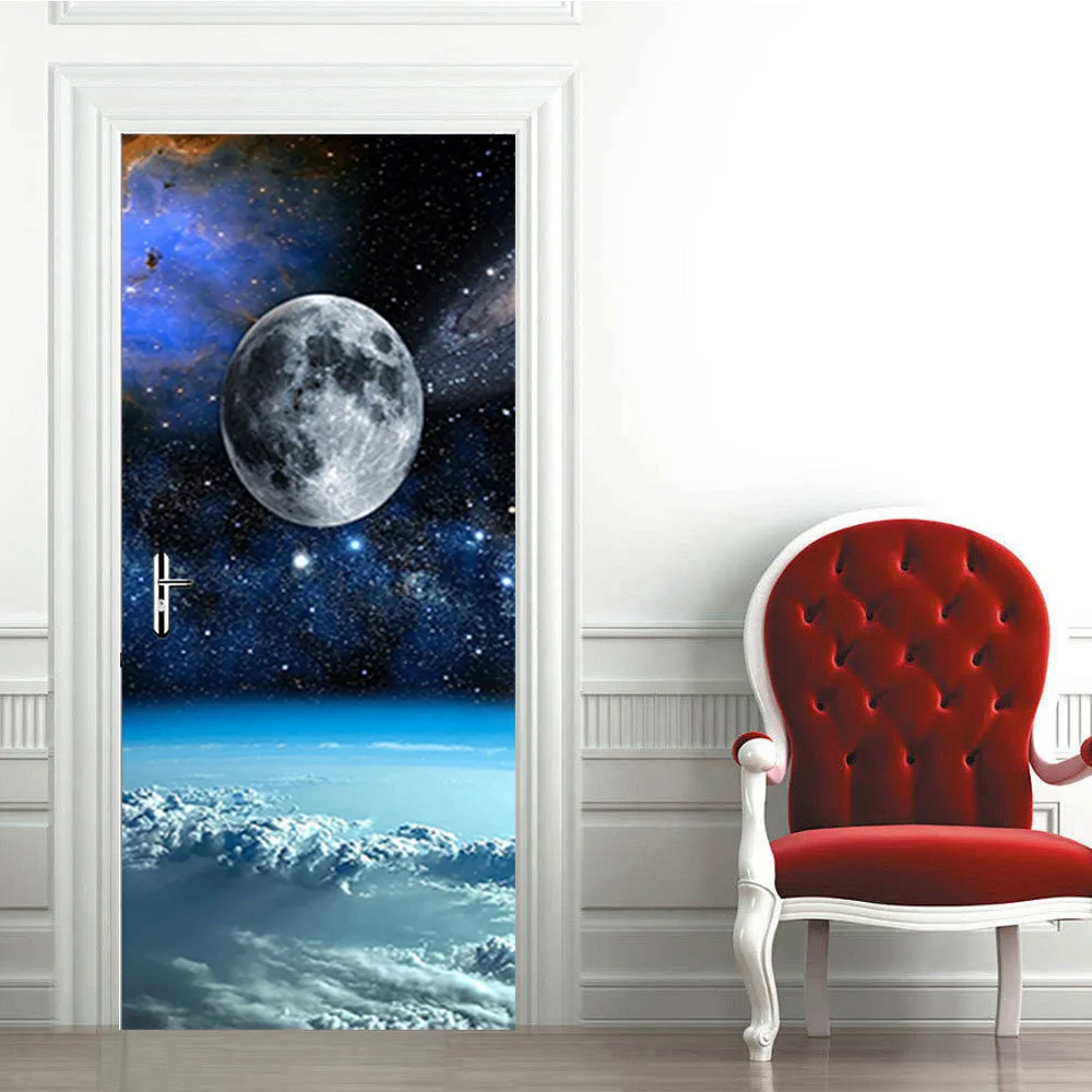 3D Starry Sky Self-adhesive Styles of Door Stickers Home ration ...