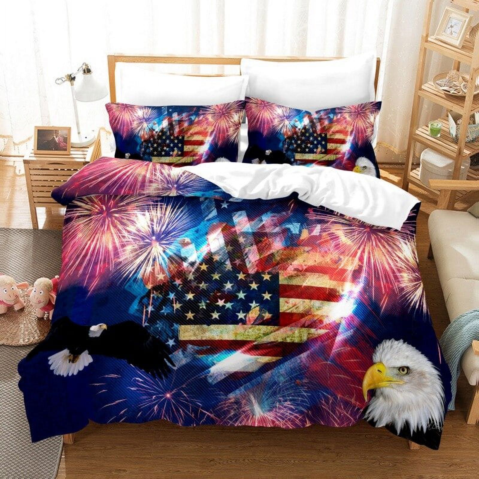 3D Statue of Liberty National Day Print Bedding Set Duvet Cover Set