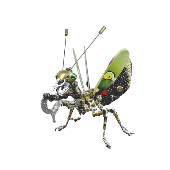 3D Steampunk Metal Model Kit DIY Mechanical Insect Assembly Puzzle, Articulated Collectible Display Model Desktop Decor Creative Gift(Mechanical Mantis)