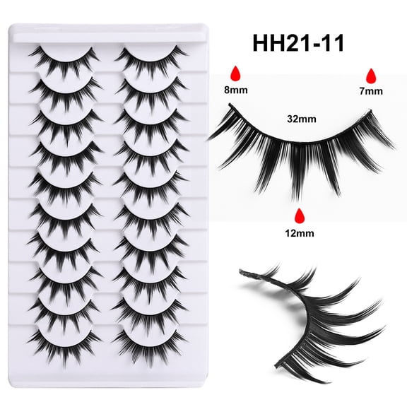3D Stereoscopic Hard Band False Eyelashes, Natural Half-eye Style, Thick & Voluminous