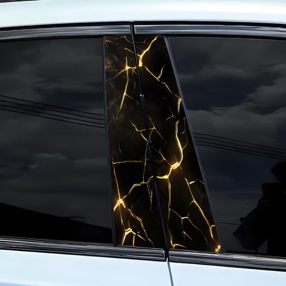 3D Stereoscopic Technology Crack Car B-Pillar Twaterproof Decal Diy Car Doors Pillar Decals B Pillar Post Cover Trim Stickers