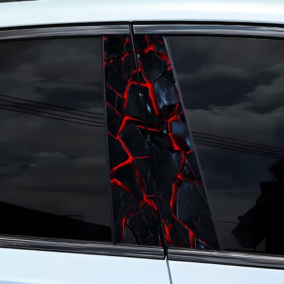 3D Stereoscopic Technology Crack Car B-Pillar tWaterproof Decal Diy Car Door