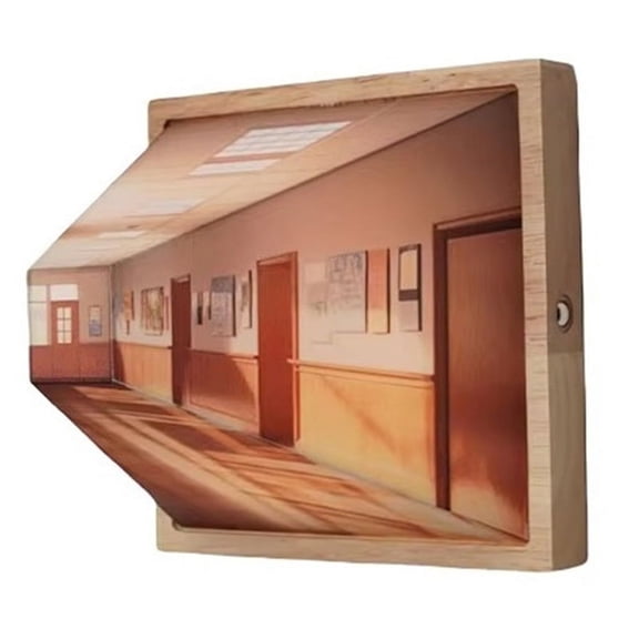 3D Stereoscopic Visual Wall Lamp Bedside Decorative Lamps Scene 3D Effect Color Changing DIY Wall Lamps A