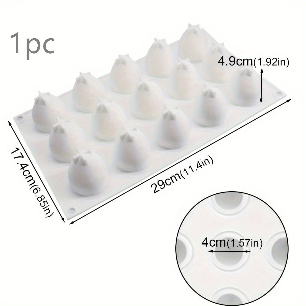 3D Strawberry Silicone Mold Food Grade Non-Stick Baking Tool for Mousse ...