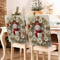 thumbnail image 1 of 3D Style Multicolor Christmas Chair Cover - 19.29x22.83in Polyester Dining Chair Decor, Festive Chair Back Cover for Home Holiday Gatherings & Christmas Parties, 1 of 6