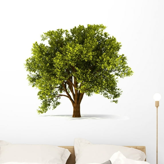 3D Summerl Tree Wall Decal by Wallmonkeys Peel and Stick Graphic (36 in W x 31 in H) WM259059