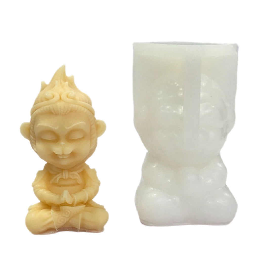 3D Sun WuKong Scented Candle Molds Handmade Silicone Mould Plasters Casting Molds Animal Ornament Molds Craft Supplies