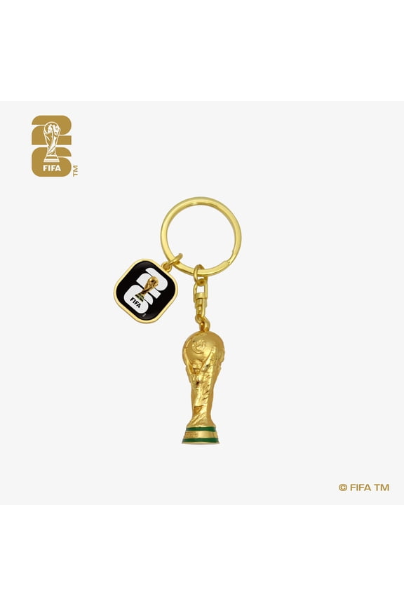 FIFA World Cup 2026 Soccer 3D Trophy Keychain with Official Emblem