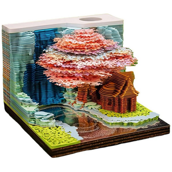 3D Tear Away Art Weekly Calendar 2025 with Led Light,Rip Away Calendar Art 3D,Pull Apart Weekly Calendar 2025 3D