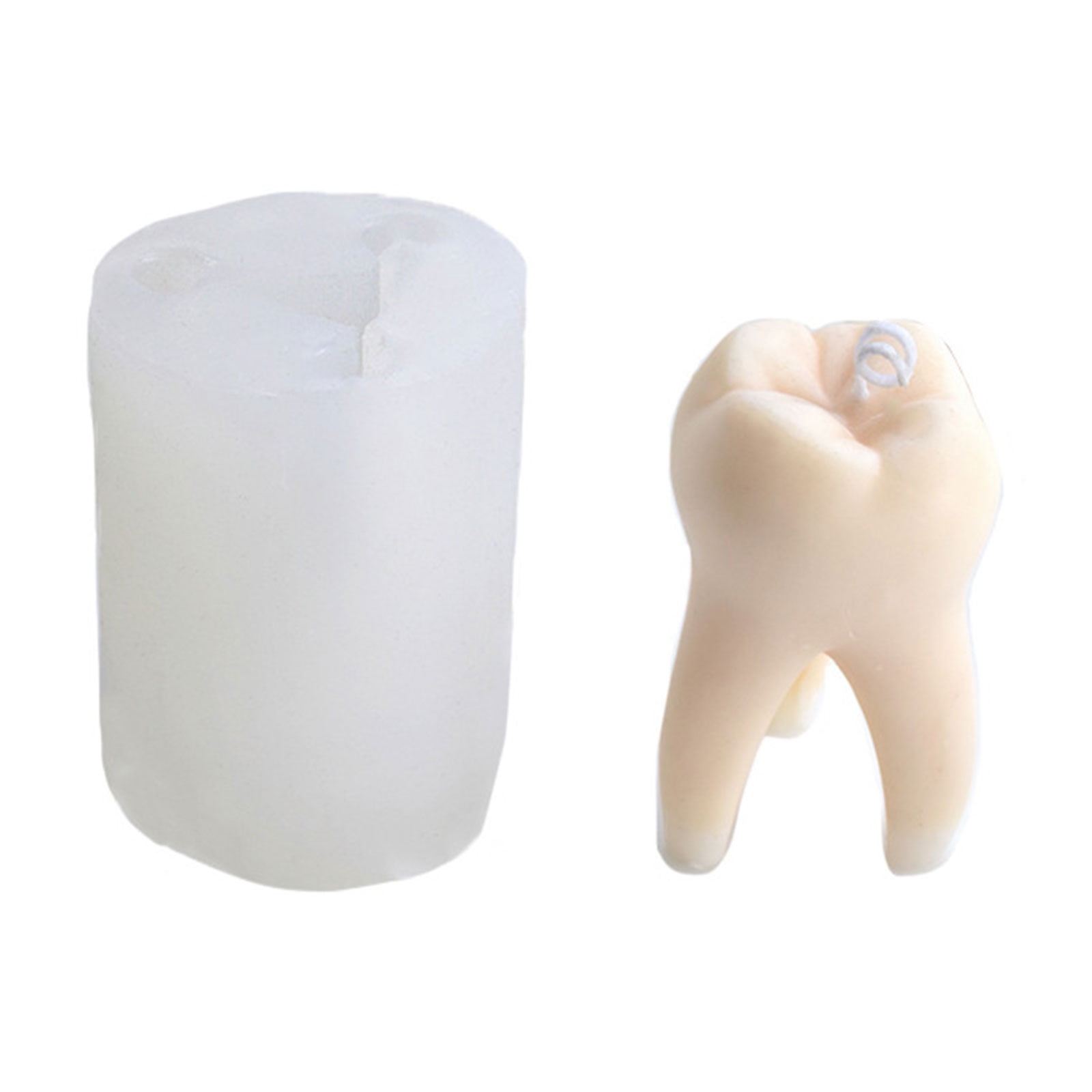 3D Teeth Candle Silicone Mold for DIY Handmade Candle Plaster Ornament Soap Mould Handicrafts Making Tool
