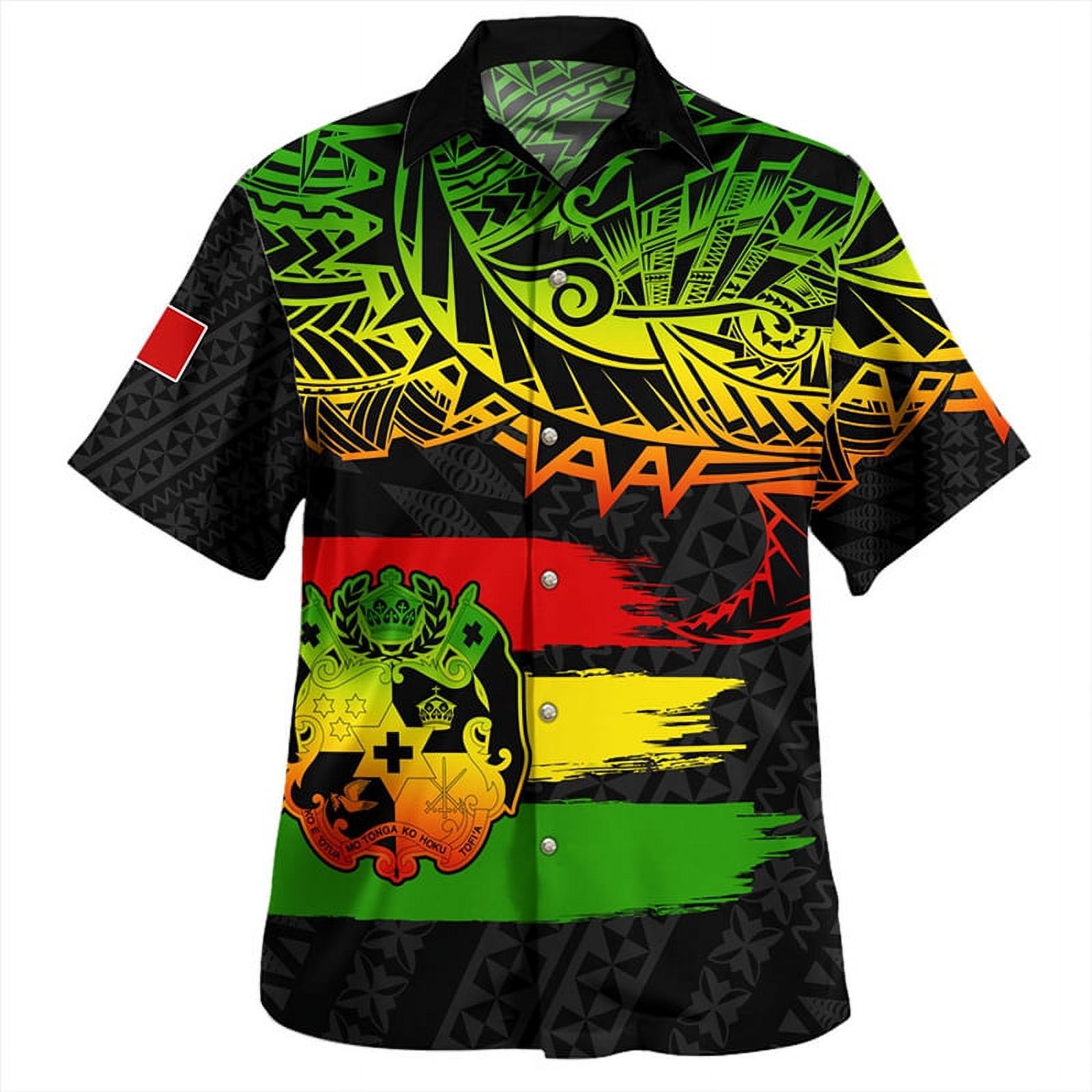 3D The Kingdom Of Tonga Flag Printing Shirts Men Tonga Coat Of Arm ...