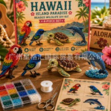 3D Three-Dimensional Beading DIY Craft Kit, Animal-Shaped Creative Beading Material Pack, Beginner-Friendly with Tutorial, Stress-Relief Craft Gift for Children and Adults