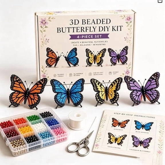 3D Three-Dimensional Beading DIY Craft Kit Creative Animal, Monster, Bird, and Dwarf Beading Material Pack Beginner-Friendly with Tutorial Stress-Relief Craft Gift for Children and Adults