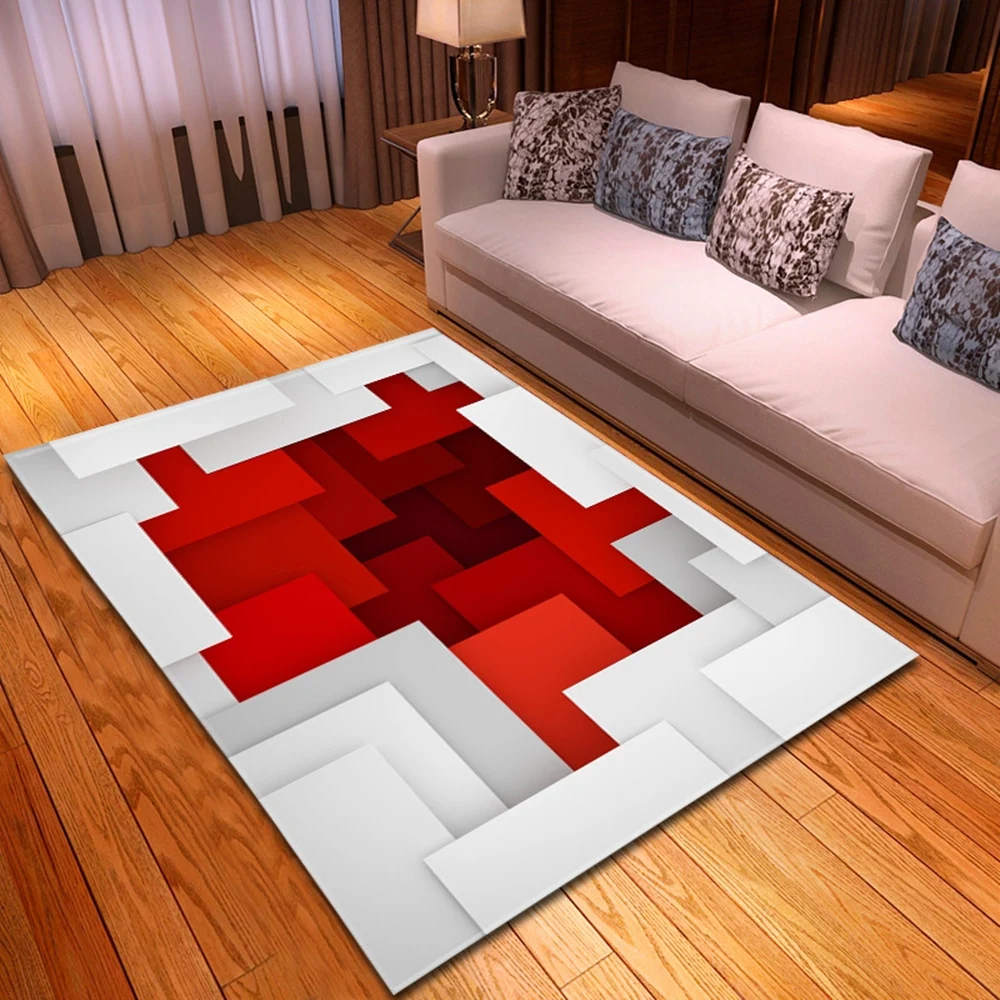 3D Three-Dimensional Pattern Carpet Living Room Home Bedroom Bedside r ...