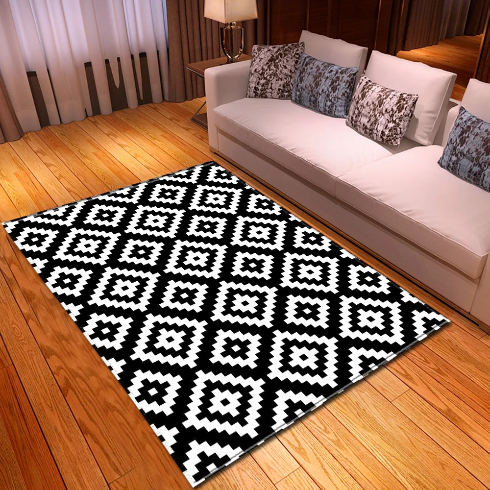 3D Three-Dimensional Pattern Carpet Living Room Home Bedroom Bedside r ...