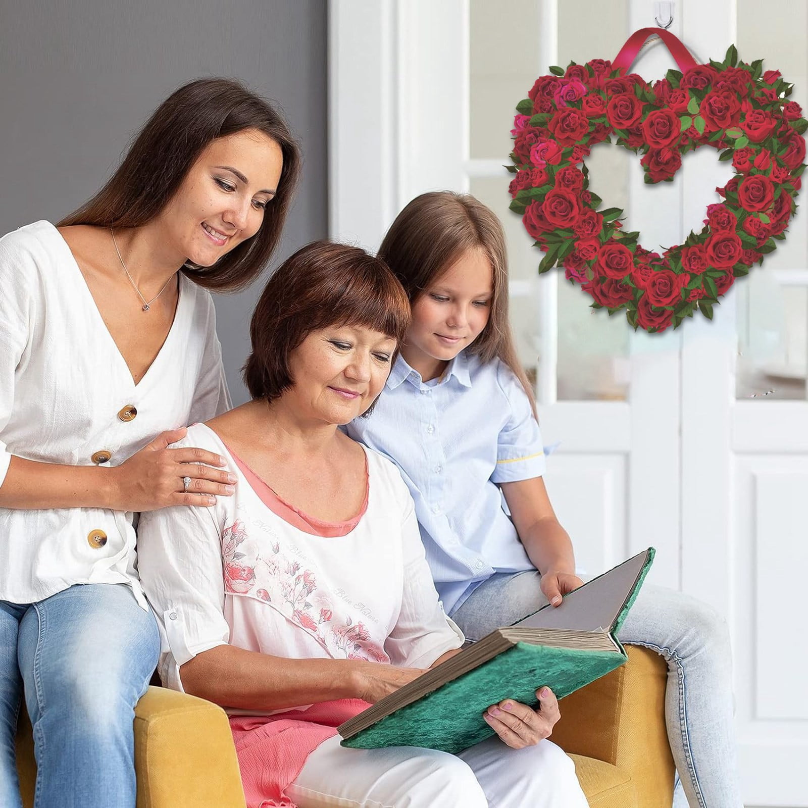 3D Three Flower Bouquet Mother's Day Paper Carving Crafts Up Garland Creative Holiday Blessing