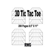 3D Tic Tac Toe 50 Pages 8.5" X 11", Paperback
