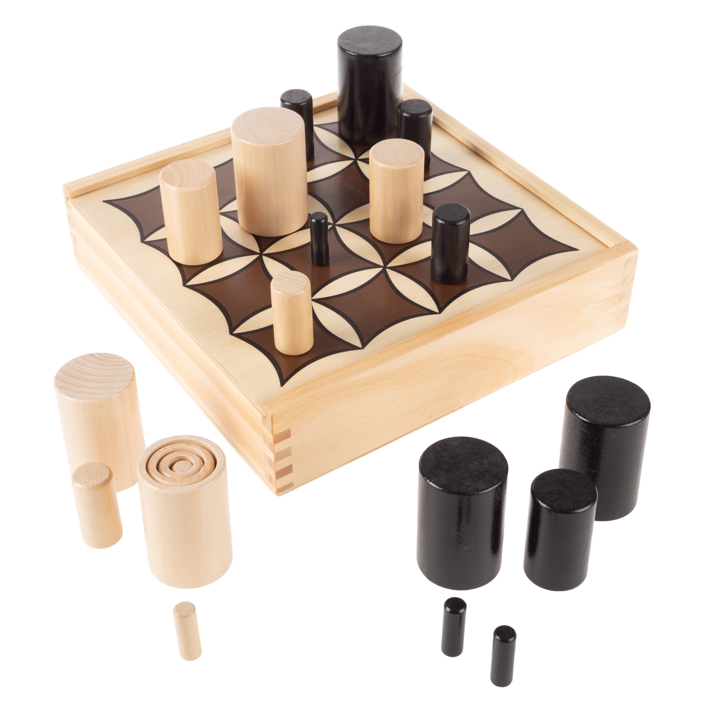 Extreme Tic Tac Toe game wood wooden 3x3 4x4 5x5 26 pieces Tik Tak