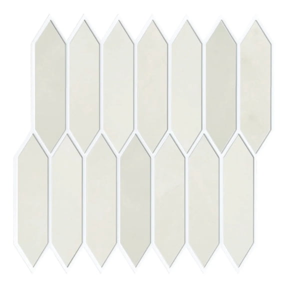 3D Tile Sticker, Self-adhesive 3D Green Tile Backsplash for Kitchen and Bathroom, Waterproof Mold Resistant, 30x30cm