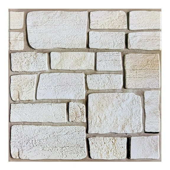3D Tile Stickers, 3D Faux Stone Textures, Matte, 30cm x 30cm, Water and Mold Resistant, for Living Room, Kitchen Wall Update