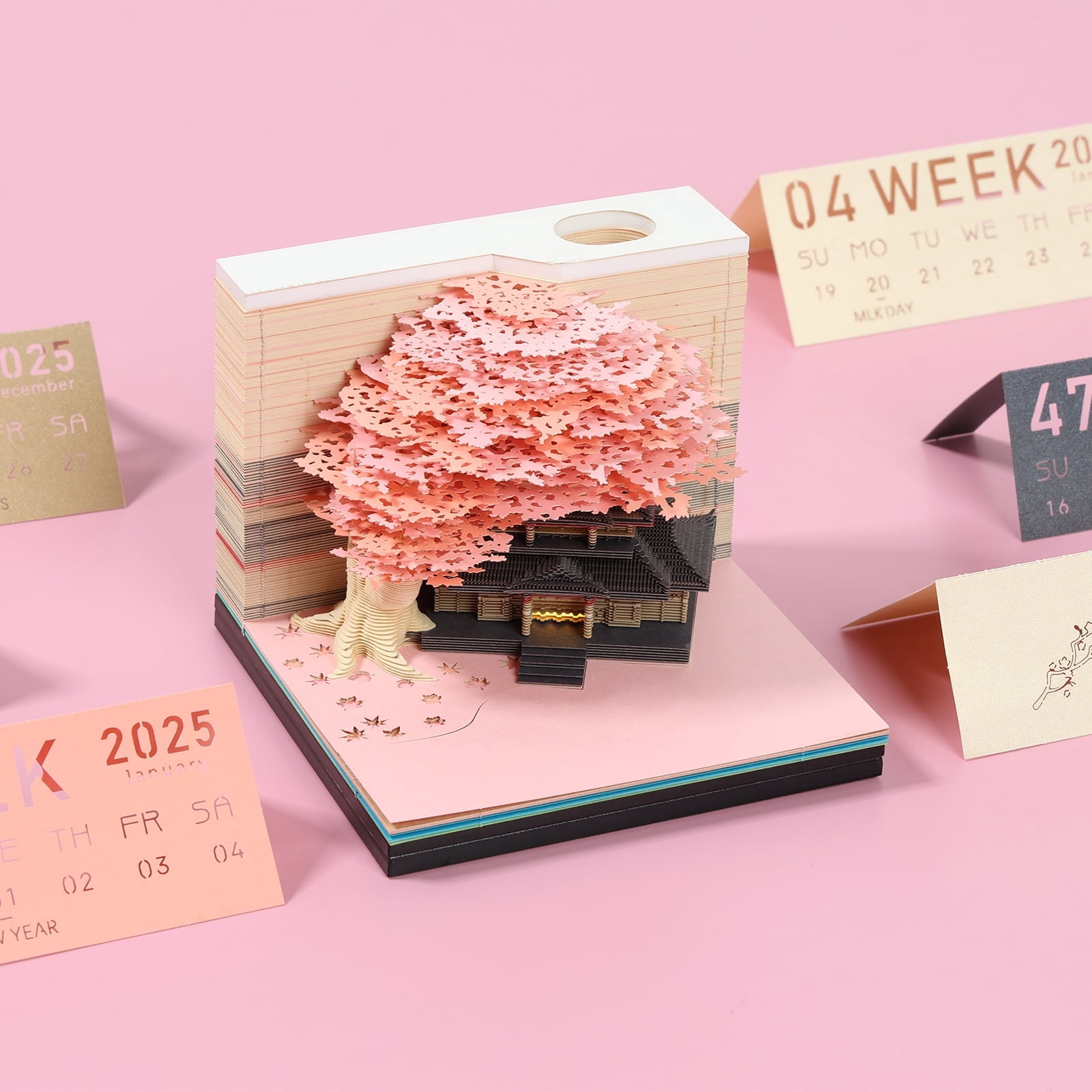 3D Time Slice Calendar 2025 Desktop With LED Lights Notepad Christmas 3d time slice calendar 2025 desktop with led lights notepad christmas