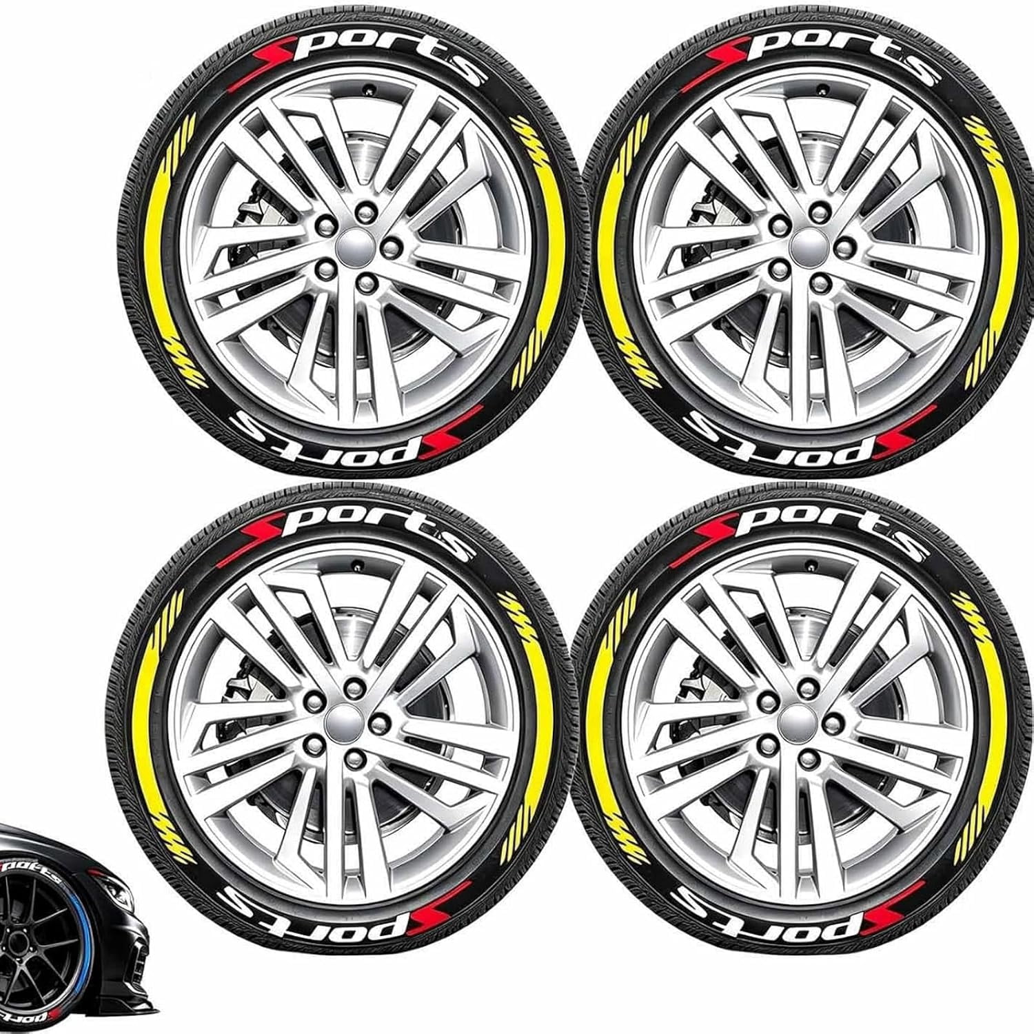 3D Tire Lettering Stickers, Waterproof Raised Wheel‑Sidewall Decals ...