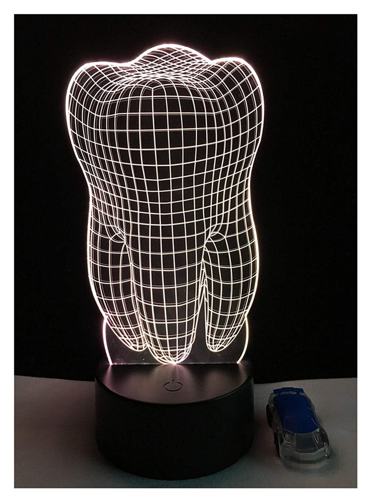 3D Tooth Shape 3D Illusion LED Table Lamp Night Light Sleeping Lighting