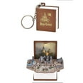 thumbnail interactive-video image 1 of Foldable 3D Pop-up Book Keychain Mini Castle Key Pendant 1 of 11