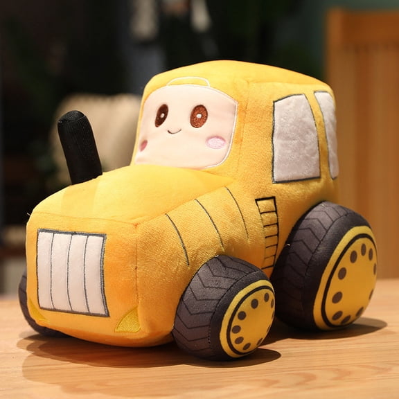 3D Tractor Throw Pillow - Hugging Tractor Plush Stuffed Animal Toy for Lovers on Valentine's Day, Christmas, or BirthdayTractor Yellow