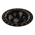 thumbnail image 1 of 3D Trap Halloween Circular Carpet – Skeleton Mummy Web Depth Illusion Rug, Soft Polyester Floor Mat for Bedroom Entrance, Non Shedding Holiday Decor Foot Pad, 1 of 6