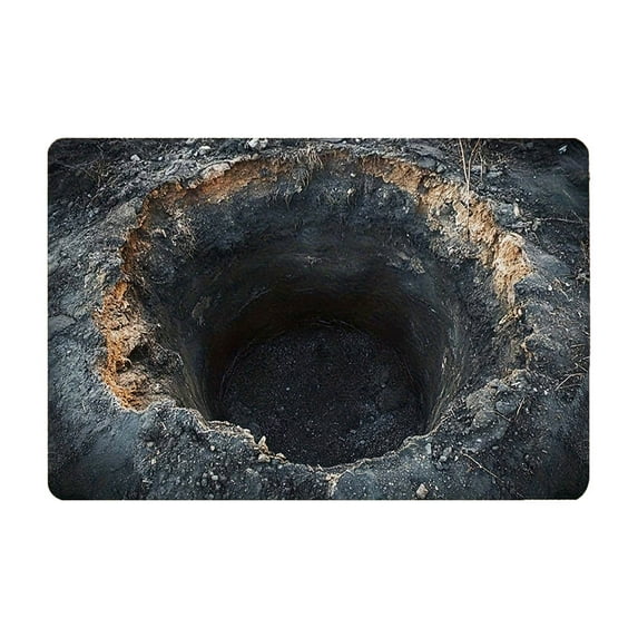 3D Trap Optical Illusion Front Door Mat - Large Non- Hole Rug for Indoor & Outdoor, Visual Illusion Carpet for Playroom, Living Room, Porch Entrance, or Office Floor Decor