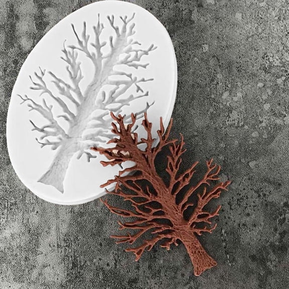 3D Tree Silicone Fondant Mold, Chocolate Sugarcraft Baking Mould With 3D Tree Design, For Baking Enthusiasts, Sugar Craft Artists, Diy Cake Decorators, Home & Professional
