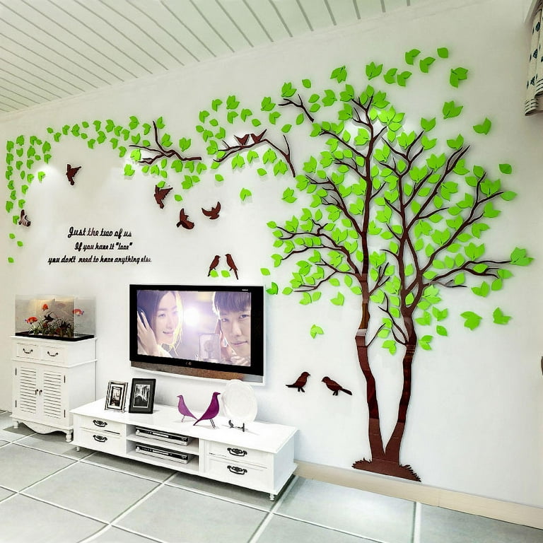 3D Tree Wall Art Wall Stickers Removable Vinyl Decal Mural TV Background  Home Decor New