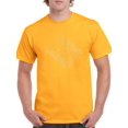 thumbnail image 1 of 3D Triangles Men Gold T-Shirt, Male Large, 1 of 4