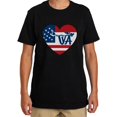 3D Triangular Heart Cool Men's Graphic Tee for Parties and Valentines