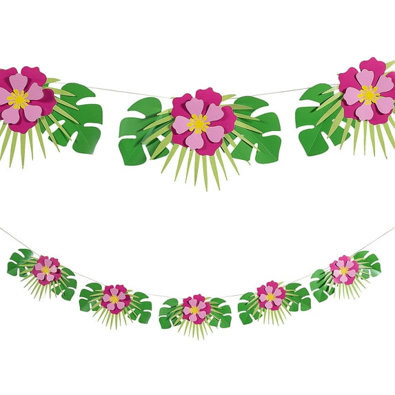 3D Tropical Flower Garland
