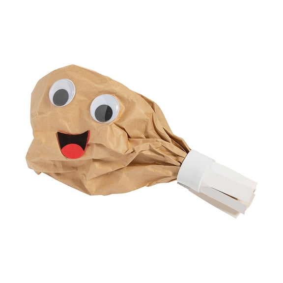 3D Turkey Leg Paper Bag Craft Kit - Makes 12