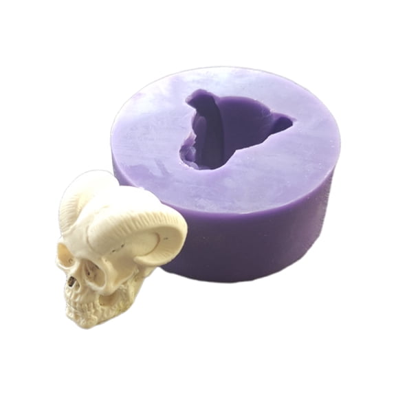 3D Twin Snakes /Wizard/Horns Skull Shape Silicone Mold for Decoration Making Soap Melt Resin