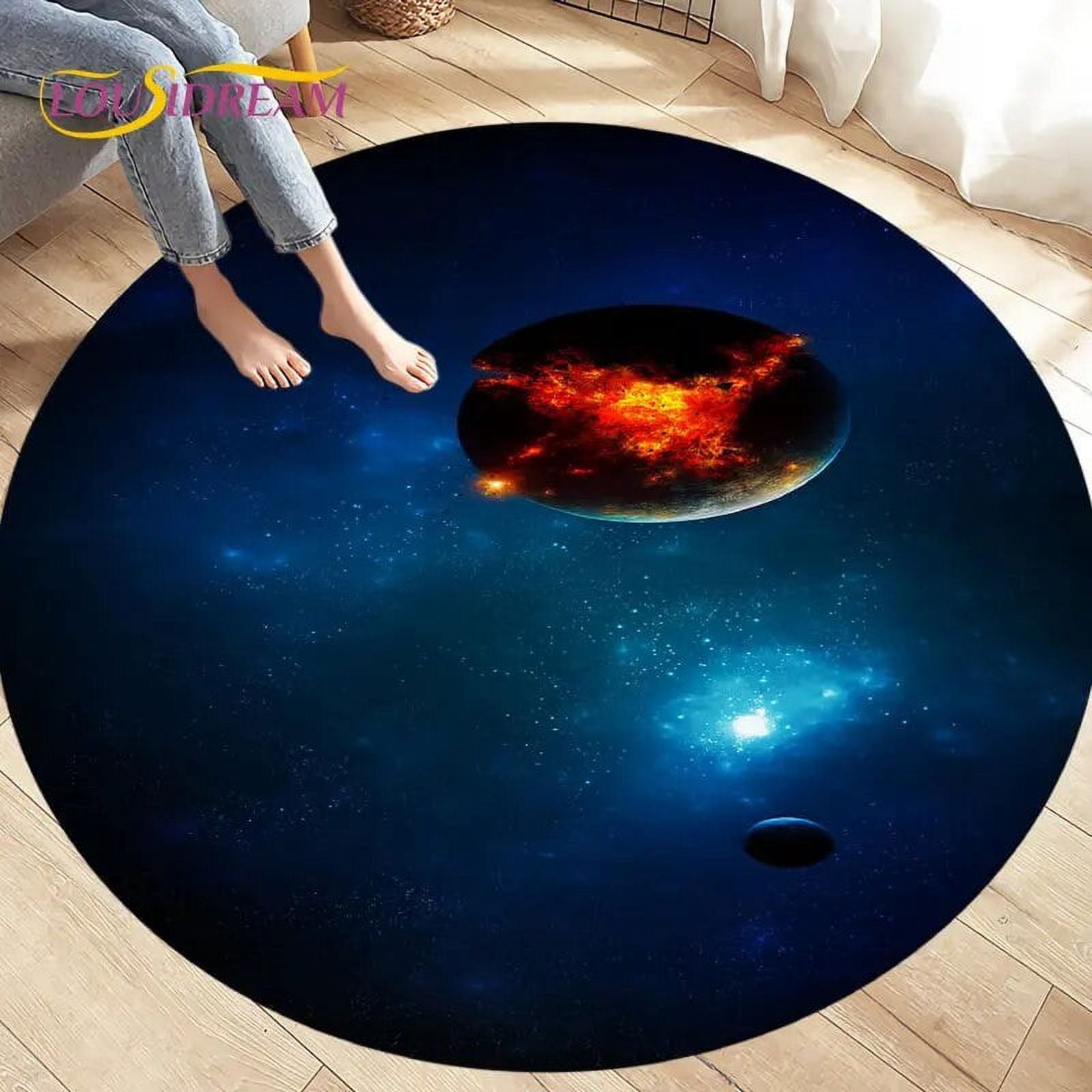 Universe Rug 3D Universe Galaxy Space Stars Round Area Rug Circle Carpet Rug for ...
