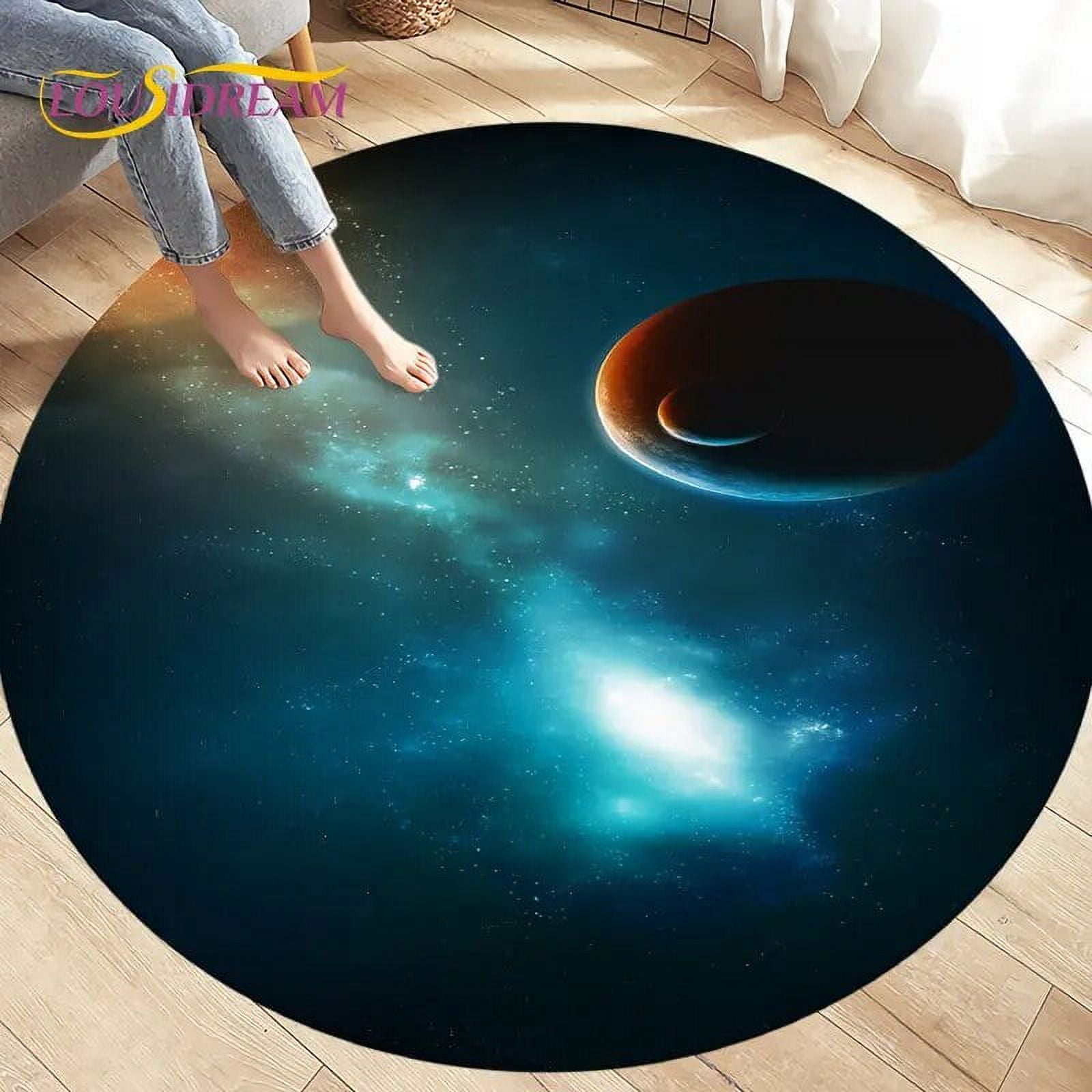 3D Universe Galaxy Space Stars Round Area Rug Circle Carpet Rug for ...
