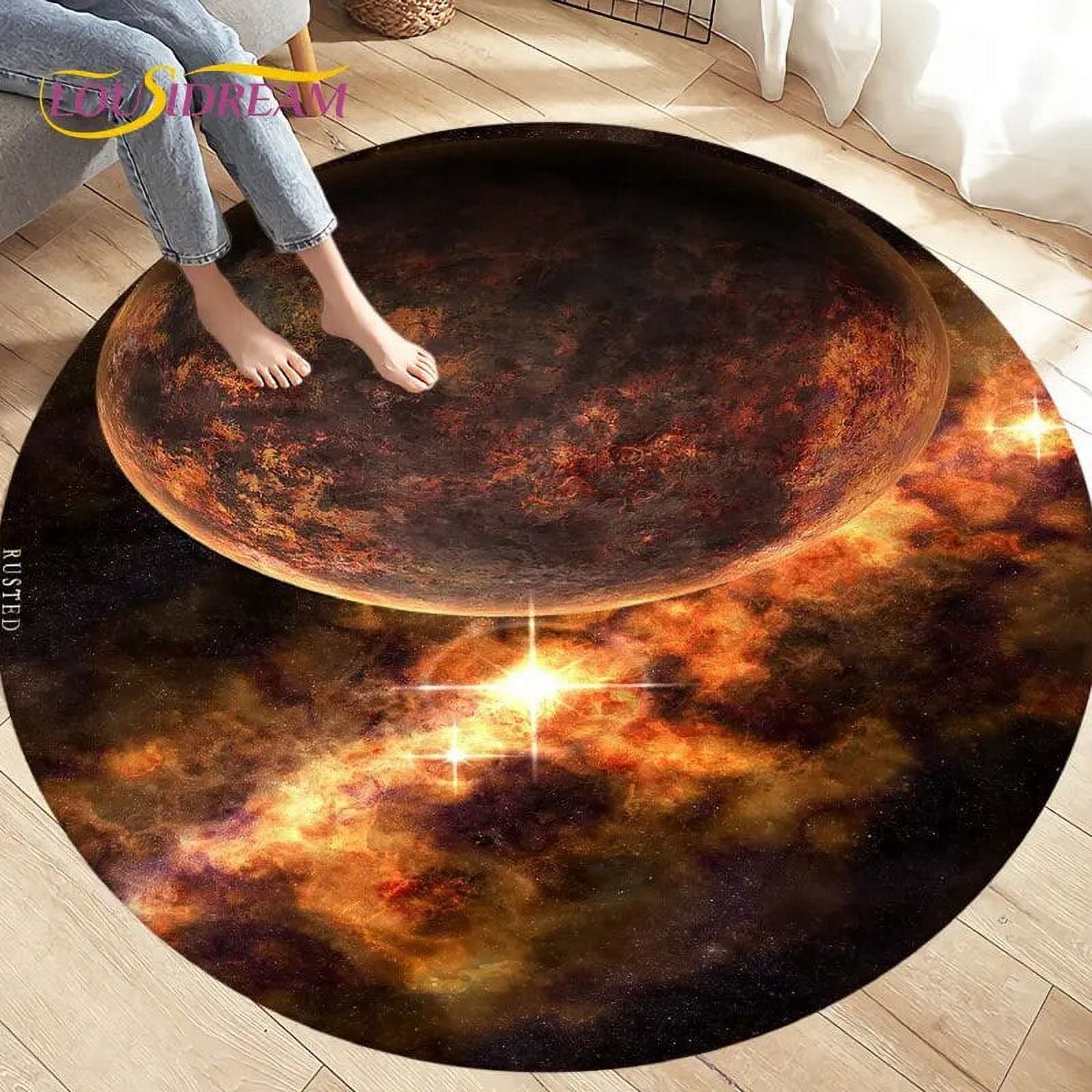 Universe Rug 3D Universe Galaxy Space Stars Round Area Rug Circle Carpet Rug for ...