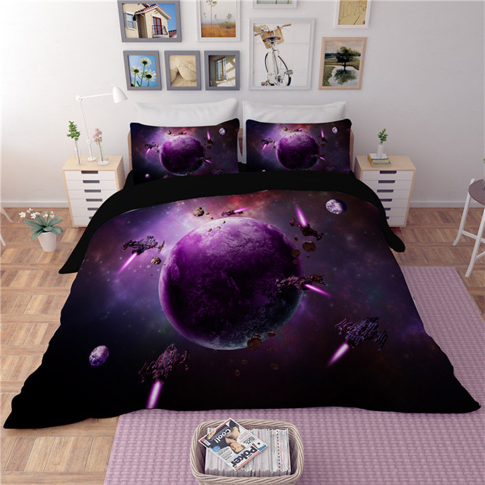 3D Universe Outer Space Planet Theme Duvet Cover Twin King Size Quilt ...