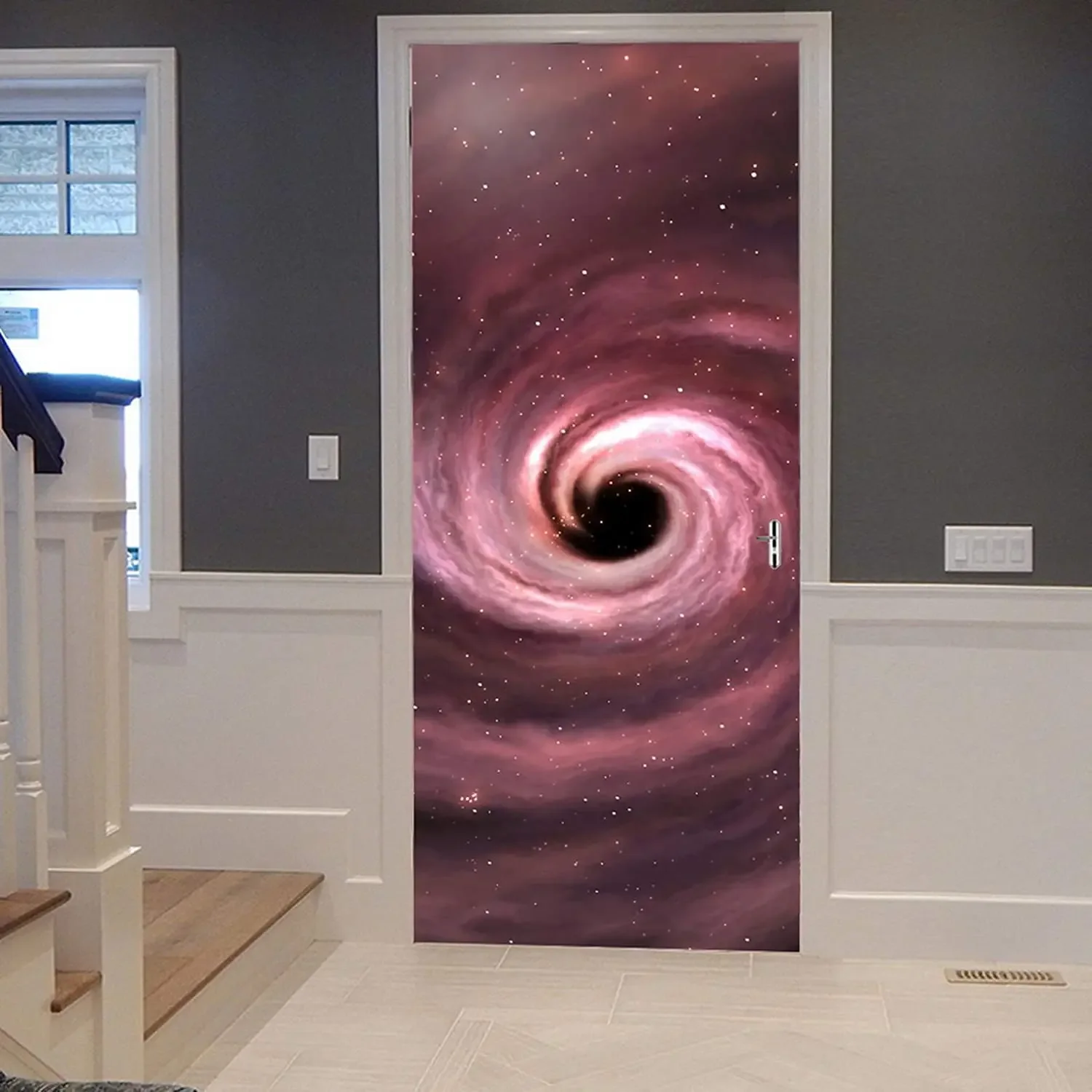 3D Universe Planet Door Stickers Outer Space Decal Starry Sky Mural ...