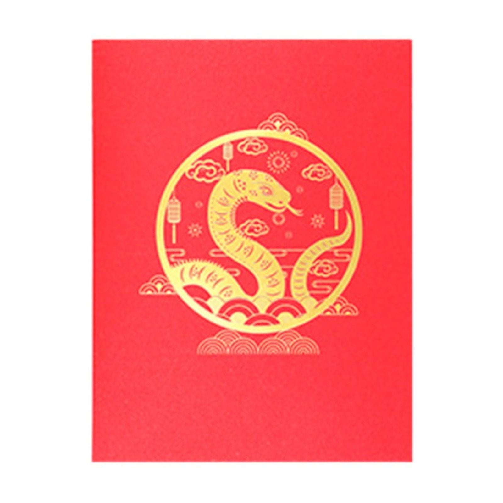 3D Up Card 2025 Blessing Card Spring Festival Celebration Greeting