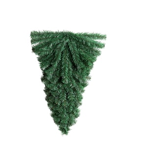 3D Upside Down Christmas Tree Bare Hanging Decoration 17.7 In Artificial Pine Needle Tree Form with Random Top Hook for Display