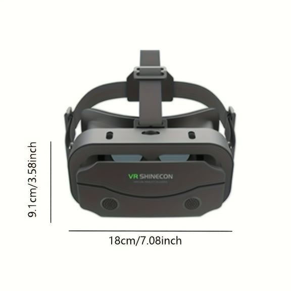 3D VR Headset for iPhone & Android - 360 Panoramic Virtual Reality Glasses with Stereo Player, Compatible with 4.5-7 inch Smartphones, Complete VR Set